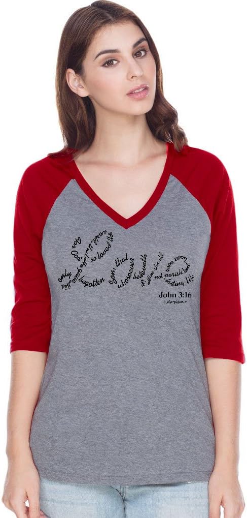 Hip Together John 3:16 Love Raglan (Large) Grey