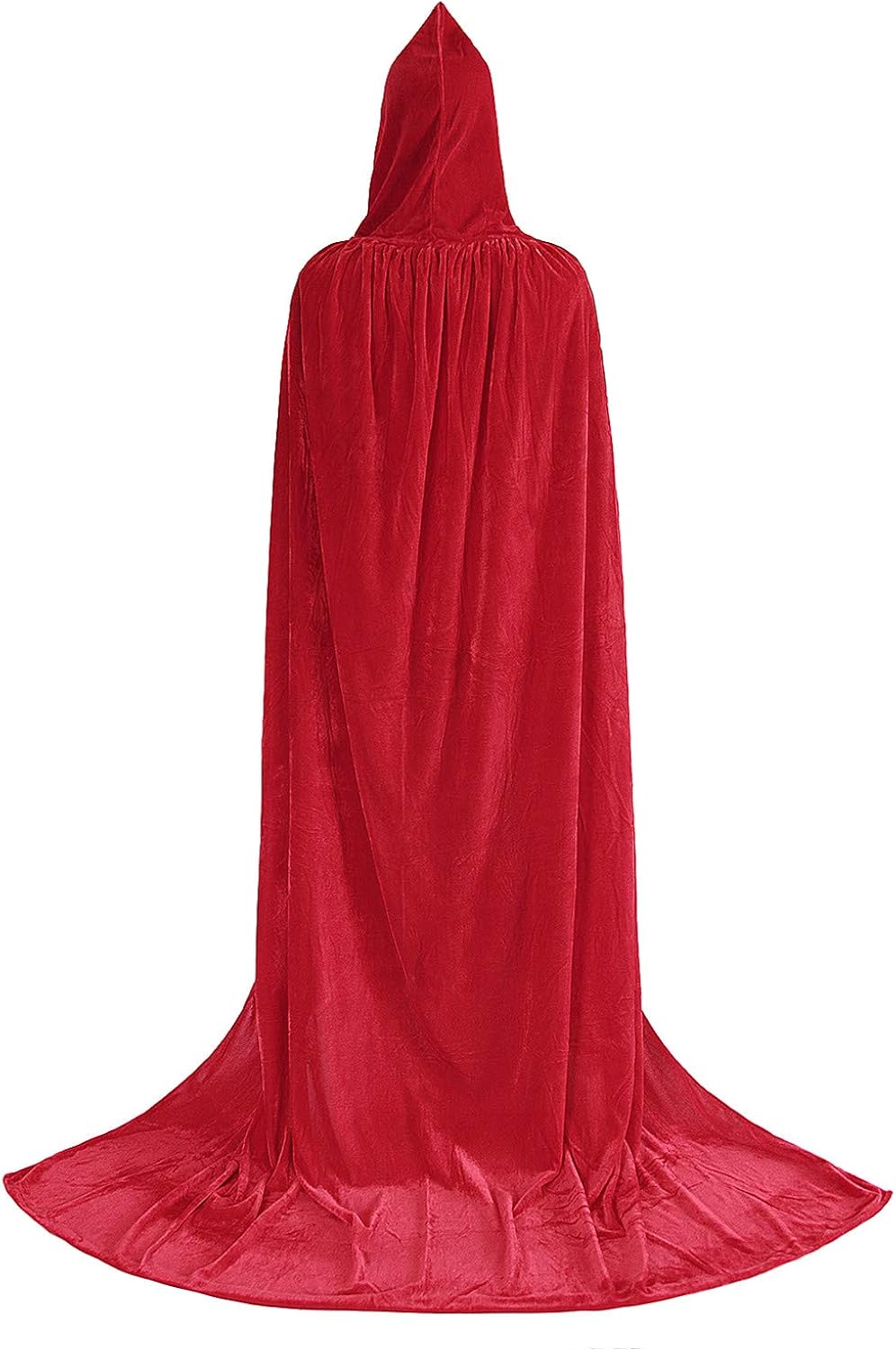 Red Riding Hood Cape Adult Hooded Cloak Long Velvet