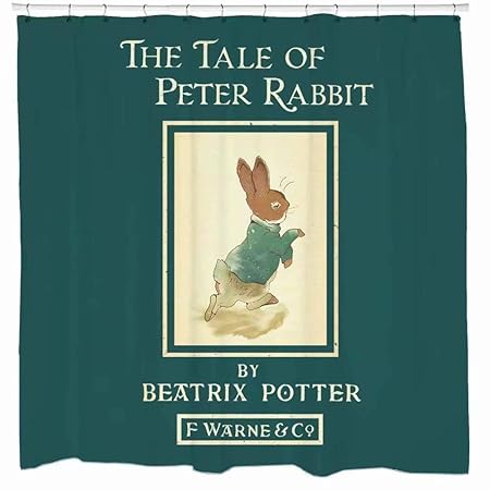 Yokii Peter Rabbit Shower Curtain Book Cover Kids Bathroom Shower