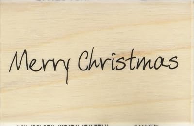 Personal Impressions Scribbled Merry Christmas Inca Art Stamp 15x60mm Black