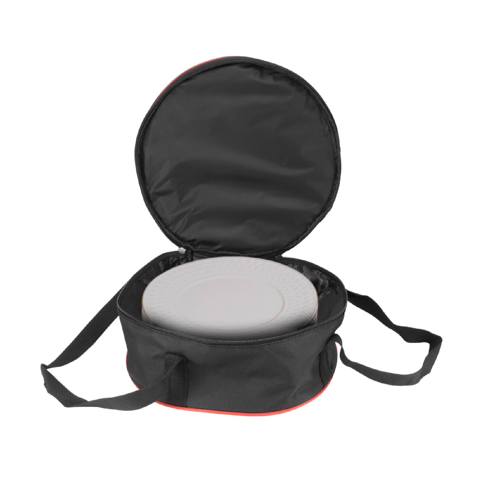 Camping Utensils Storage Bag Camping Dinnerware Organiser with Handles and Double Zippers Plate Holders Dinnerware Storage Container for Plates Bowls Cups Travel Picnic Barbecue