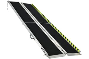 Huayaw Wheelchair Ramp 8FT, Anti-Slip Aluminum Folding Handicap Portable Ramp, Wheelchair Ramps for Home Steps, Stairs, Doorways, Scooter Ramp