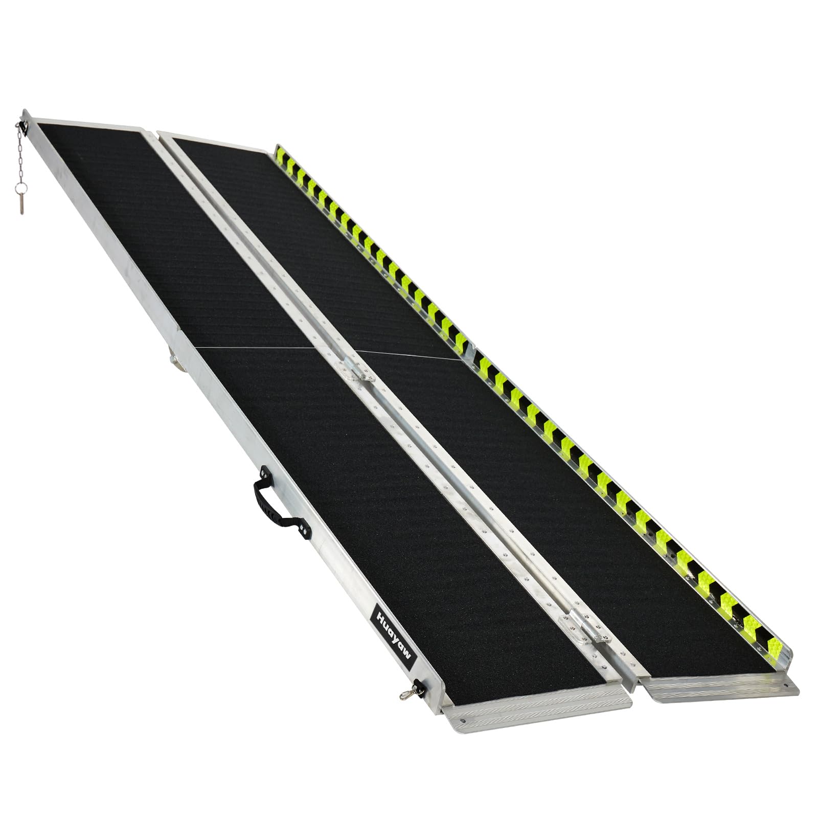 Photo 1 of Huayaw Wheelchair Ramp 8FT, Anti-Slip Aluminum Folding Handicap Portable Ramp, Wheelchair Ramps for Home Steps, Stairs, Doorways, Scooter Ramp