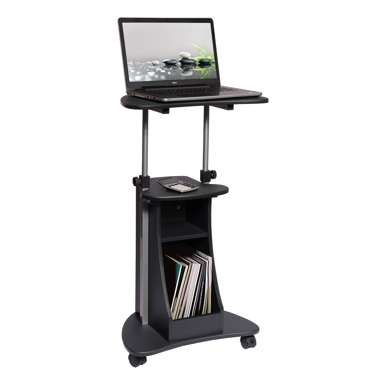 Techni Mobili SittoStand Rolling Adjustable Height Laptop Cart with