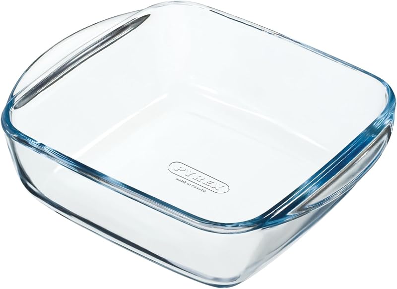, ideal Airfryer, Plat à Four, Verre Borosilicate ultra Résistant, 20x17 cm, 1L, Cuisson Homogène, Compatible Air Fryer, Micro-ondes, Congélateur et Lave-Vaisselle