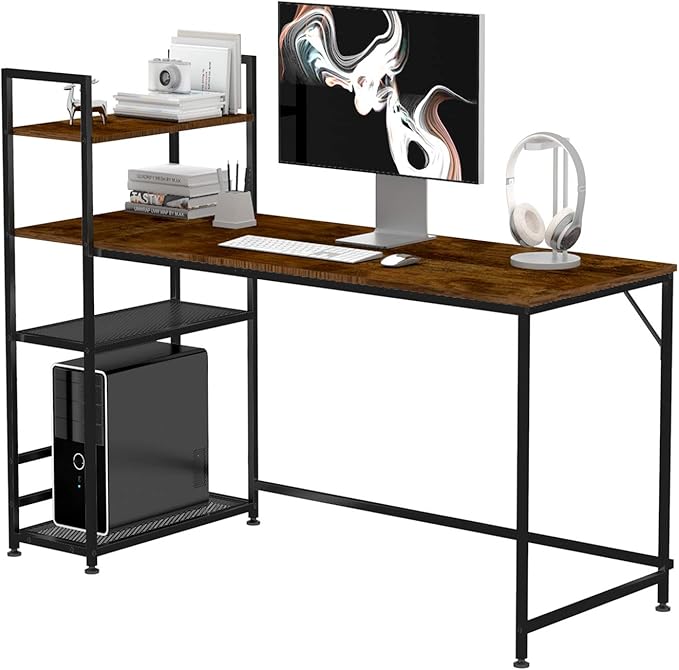 HOMIDEC Computer Desk 100cm White Amazon.it Casa e cucina