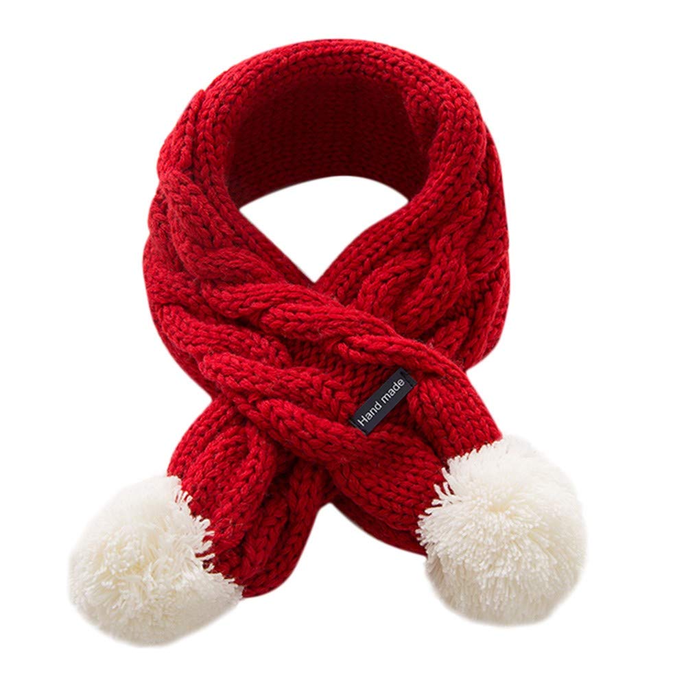 Mitlfuny Niñas Niños Invierno Cálido Pañuelos para Unisex Bebé Recién  Nacido de Bola de Pelo Tejido Punto Cruz Cuello Collar Bufandas puro  Algodón Suave Babero para Chicas Chicos Bufandas Ropa futakuchi-hakata.com