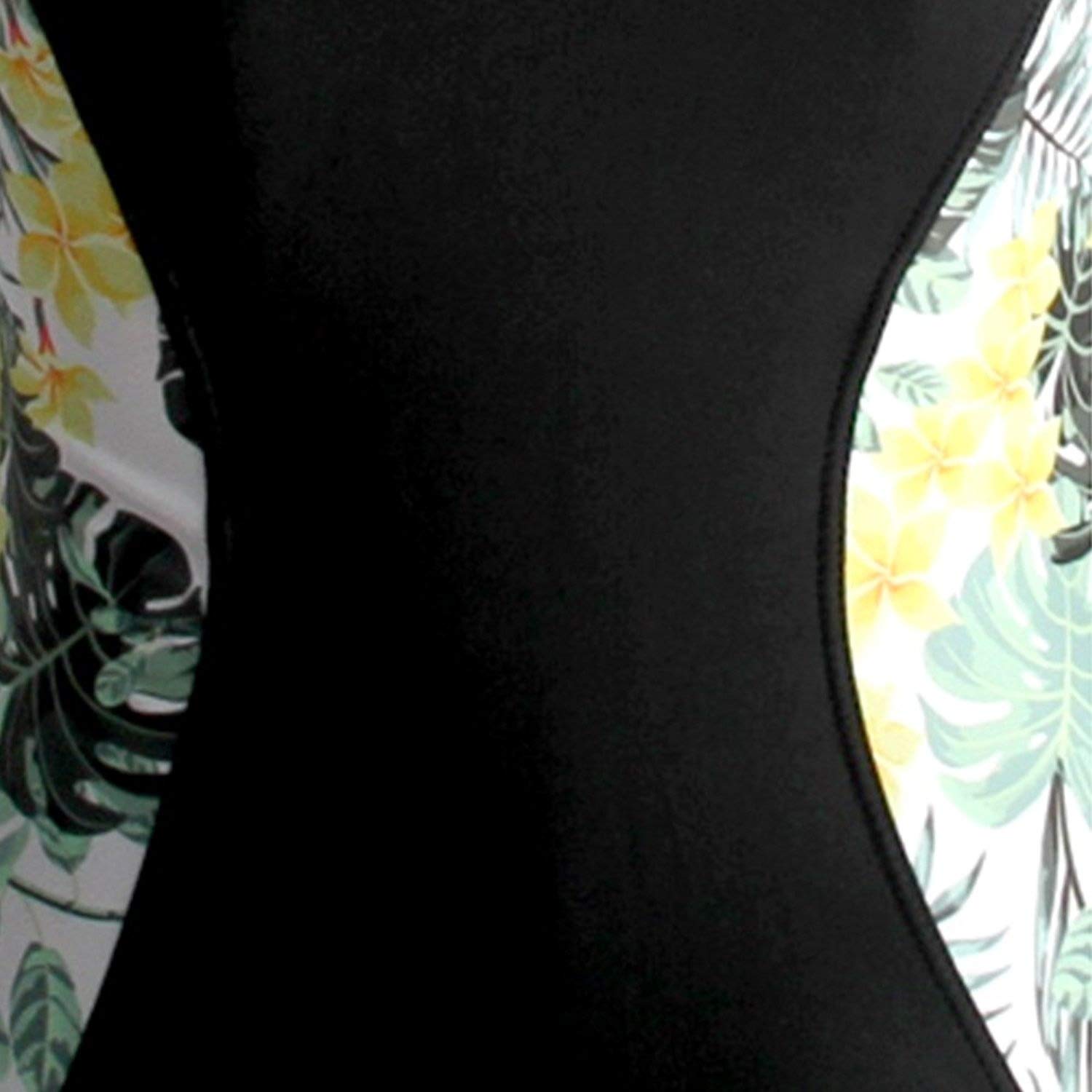 TUONROAD Sexy Long Sleeves Swimsuit, Printed Rash Guard Swimsuit Long Sleeve Swimwear One Piece Surfing Suit Floral Bathing Suit