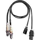 HTMXJA 2Pcs Upstream and Downstream Oxygen O2 Sensor for Beetle 2012-2014 2.5L,Passat 2012-2014 2.5L,Golf 2010-2014 2.5L,Jetta 2005-2014 2.5L,Rabbit 2006-2009 2.5L.OE# 2344754 2345102