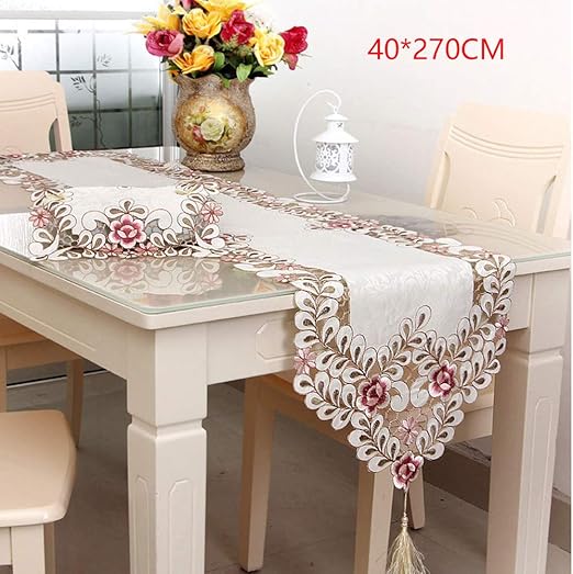 Fleur Chemin De Table A Broder Elegant Broderie Creux Nappe