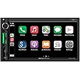 Soundstream VRCPAA-7DRM Car Stereo - Apple CarPlay & Android Auto Head Unit, 7” Double DIN Touchscreen Car Stereo with Bluetooth, Aux Input, USB, SD, AM/FM Receiver, Mechless, No CD DVD Player