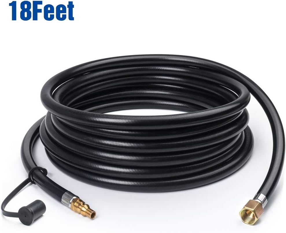 GASPRO 18 ft RV Quick Connect Propane Hose RV Extension Hose Connection