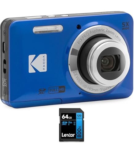 Amazon.com : Kodak PIXPRO FZ55 Digital Camera, Blue Bundle with