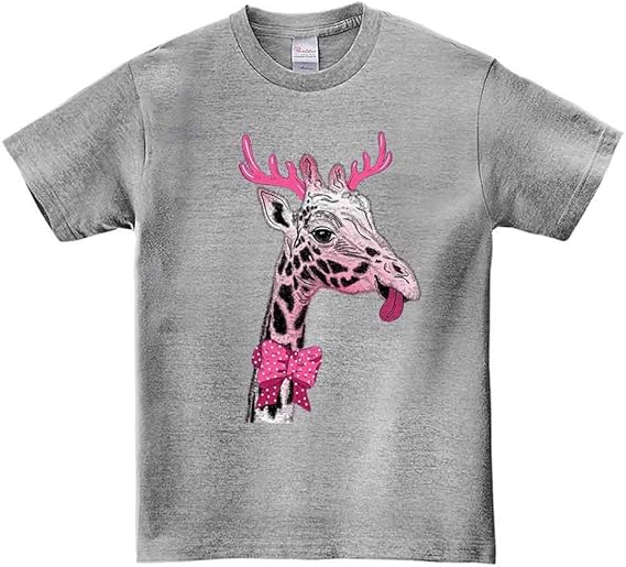 Amazon ノーブランド品 ピンク キリン メンズ 半袖 Tシャツ オリジナルプリント 通販