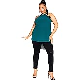 City Chic Women's Plus Size Top - Halter Pleat