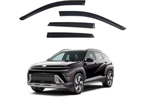 YLSCOO Window Visors Rain Guards fits 2024-2026 Hyundai Kona, Out-Channel Window Wind Deflectors Vent Shades Accessories, Dark Smoke 4 Pcs, 2025