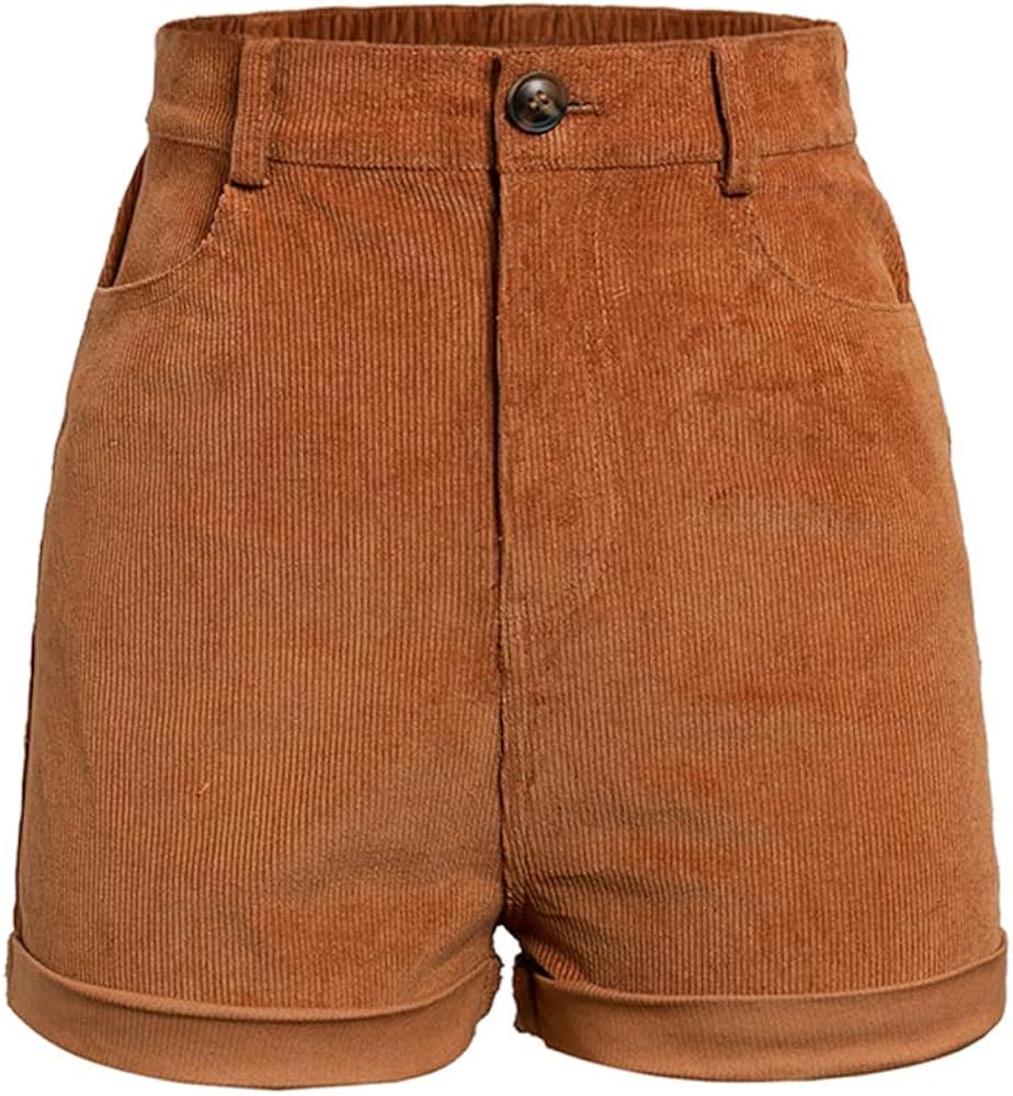 high waisted corduroy shorts