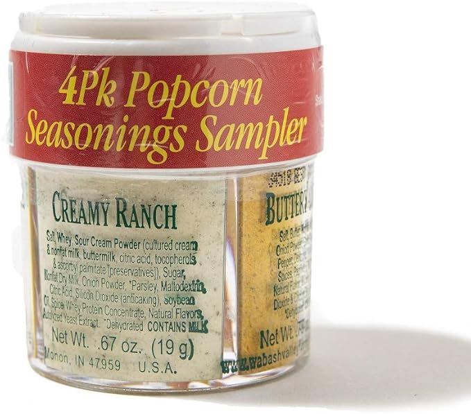Wabash Valley Farms Popcorn Seasoning (4 Flavors), 19.84g Amazon.ca Grocery