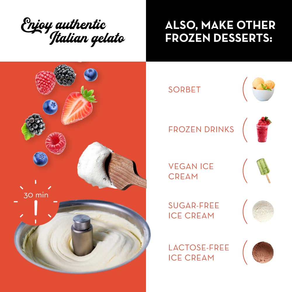 Lello 4080 Musso Lussino Heladera de 1,5 cuartos, inoxidable - 110/120 V 60 HZ