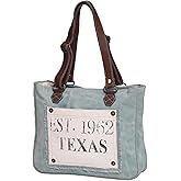 Myra Bag Vintage Purses for Women - Canvas Womens Western Purse with Genuine Leather Detailing and American Vintage Design