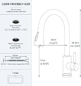 APPASO Kitchen Tap Sink Mixer with Pull Out Sprayer 360° Chrome 3 Modes view 6