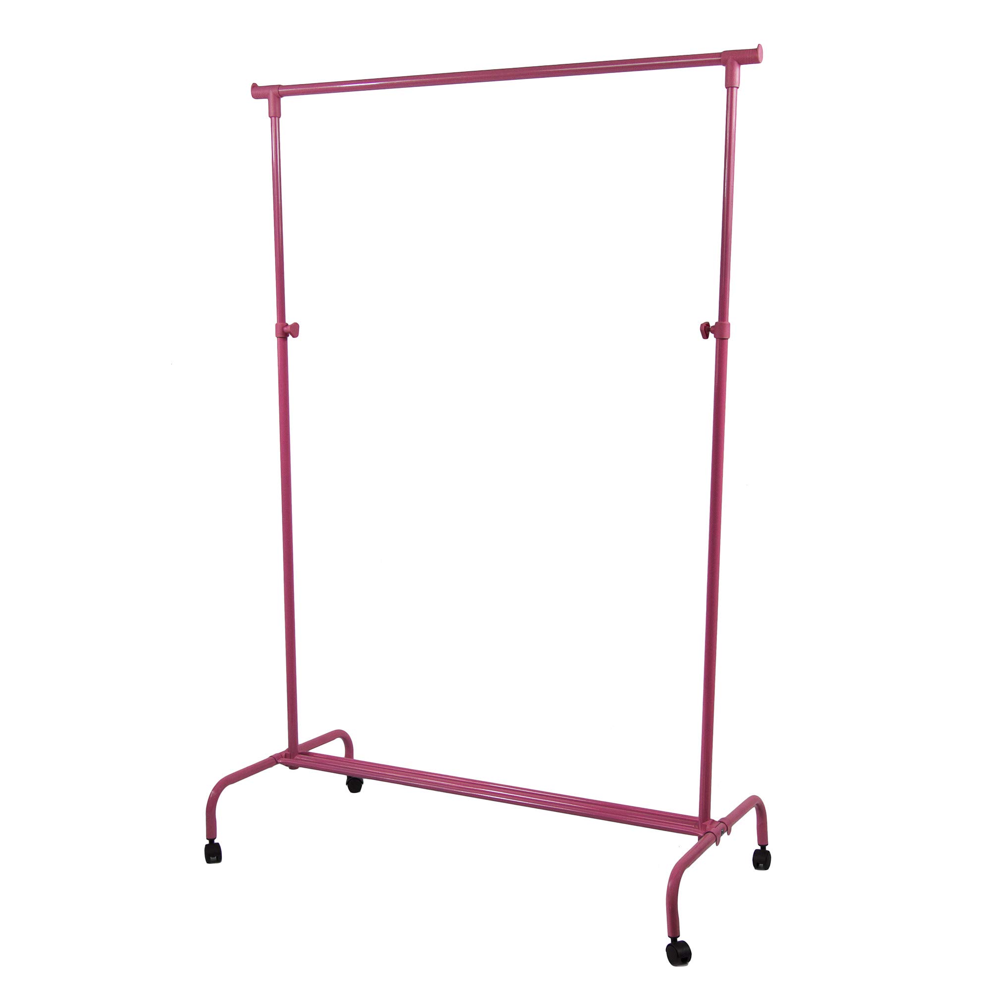 Home Vida Single Garment Rack Adjustable Clothes Rail, Pink