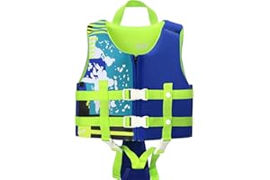 OldPAPA Kids Swim Vest, Toddlers Float Jacket for Boys & Girls 20-30-40-50 lbs, Buoyancy Swimsuit with Dual Adjustable Safety Straps for Pool, Beach and Boating, Aged 2-9 Children