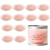 LifTurbo Silicone Nipple Cover, 6 Pairs Reusable Breast Pasties, Adhesive Invisible Petals Stickers for Women & Men, Waterproof Ultra Thin Nippleless Covers Nude