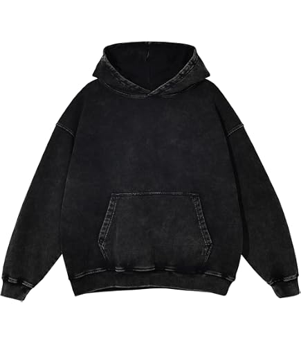 Adenorah Mens Oversized Hoodies Pullover Fall Acid Wash Plain