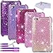 Eco-Fused Case Bundle for Apple iPod Touch 4 Including 5 Bling Glitter Hard Cases / 4 Stylus Pens / 2 Screen Protectors/Microfiber Cleaning Cloth - Perfect for Girls