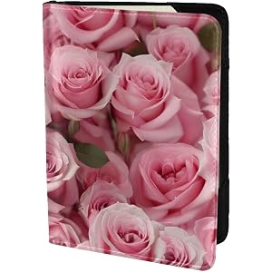 Red Rose Print Passport Cover,Slim Lightweight Travel Wallet, Universal Fashion Accessory for Adults