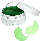 PÜR MINERALS Hydrogel Rejuvenating Under Eye Patches, Mellow Eyes - Hydrates, Plumps & Brightens Under Eye - Hemp Seed Oil, Green Tea Extract, Kiwi Fruit Extract - Cruelty & Gluten Free - 30 Pairs