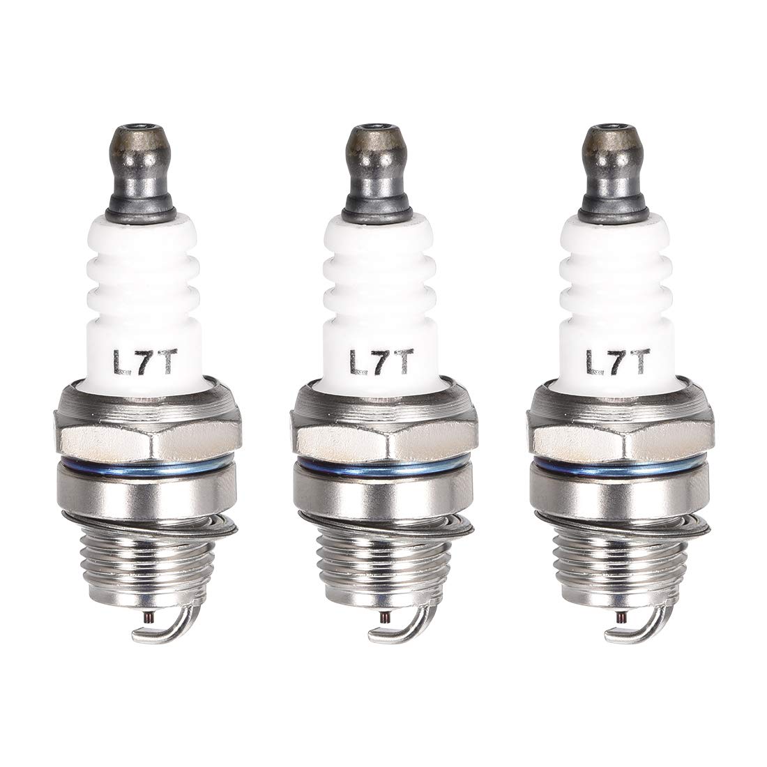 sourcing map L7T Spark Plug for 2 Stroke 33cc 43cc 47cc 49cc Mini Chopper Mower, 3pcs