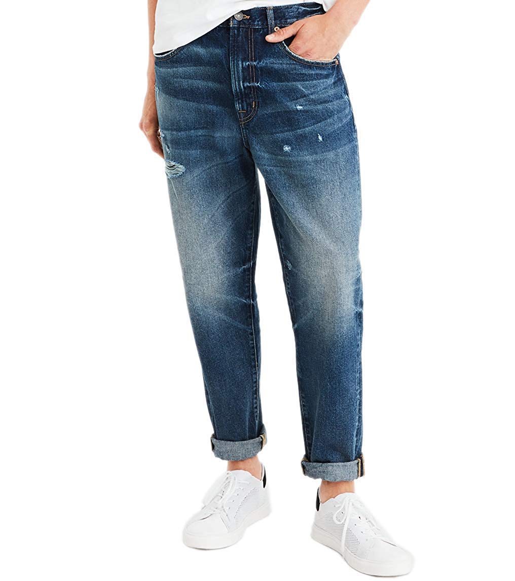 American Eagle Mens 4533992 Relaxed Taper Jean, Tinted Medium