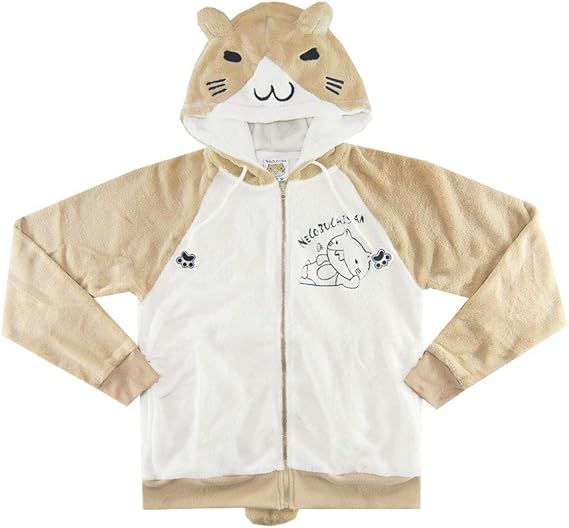Amazon ねこぶちさん なりきり ボア フリース パーカー メンズ 長袖 Zip グッズ 猫 トレーナー パーカー 通販