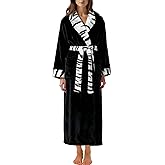 Alexander Del Rossa Plush Fleece Robe for Women, Long Hooded Bathrobe with Hood, Plus Size
