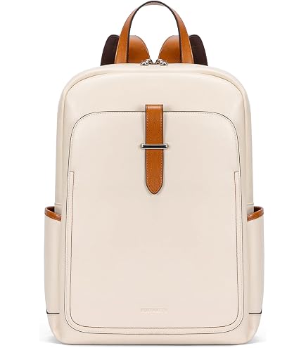 bonahide Genuine Leather Luxury Mini Backpack Multi-functional Elegant Daypack Shopping Travel Leisure (Tan)
