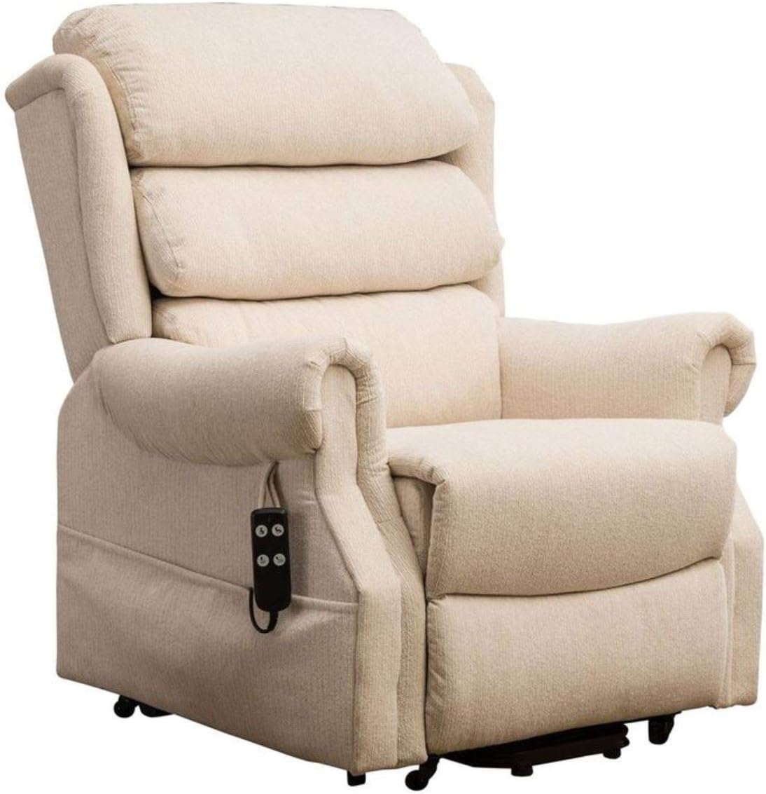 Salisbury Dual Motor Riser Recliner Arm Chair In Beige Fabric Amazon.co.uk Kitchen & Home