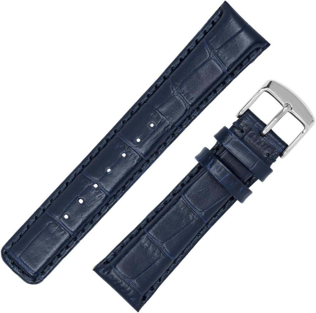IWC-Style Alligator-Embossed Watch Strap in Blue