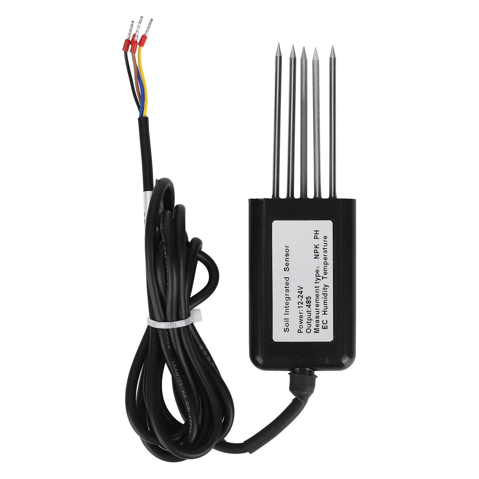 Soil Sensor RS485 5Pin Soil PH NPK Temperature and Humidity EC Sensor Conductivity Detector Tester Soil Monitoring