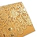 24-Pack Wedding Invitation Cards - Laser Cut Gold Foil and Floral Design Invitation Pockets for Bridal Showers, Engagement Parties, Includes Covers, Blank Inserts, Envelopes, 5 x 7.25 Inches