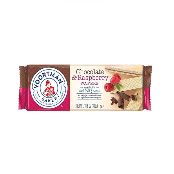 VOORTMAN BAKERY WAFERS VARIETY | VANILLA, BANANA, COCONUT CREME, CHOCOLATE AND RASPBERRY | 4 PACK
