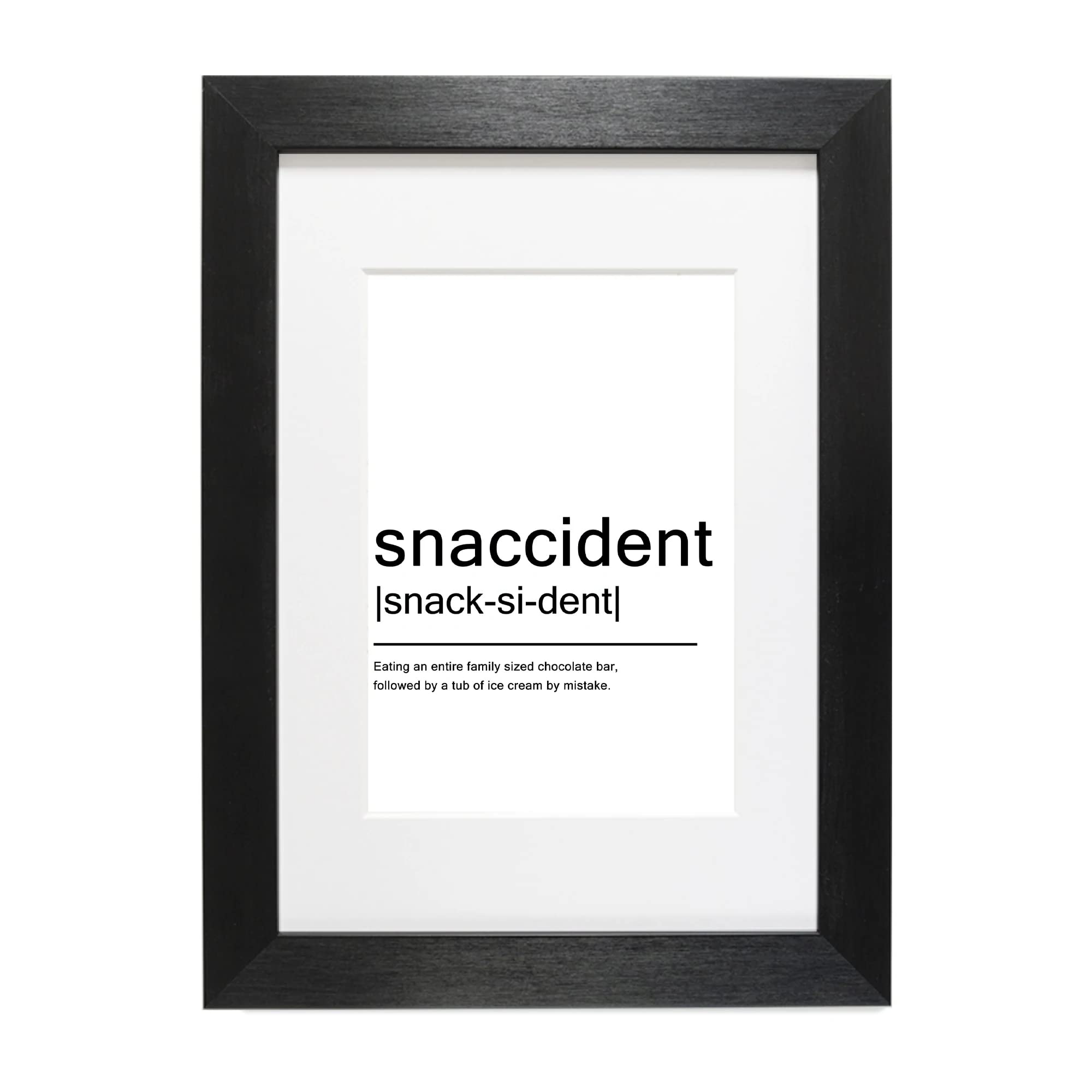 Snaccident - Typography 'Definition' | Kitchen Prints | Home Prints | Wall Decor | Home Decor | Quote Print Print Only A4