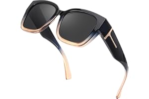 Myiaur Fit Over Sunglasses for Women, Trendy Designer Style Oversized Polarized Sunglasses for Driving with UV400 Protection