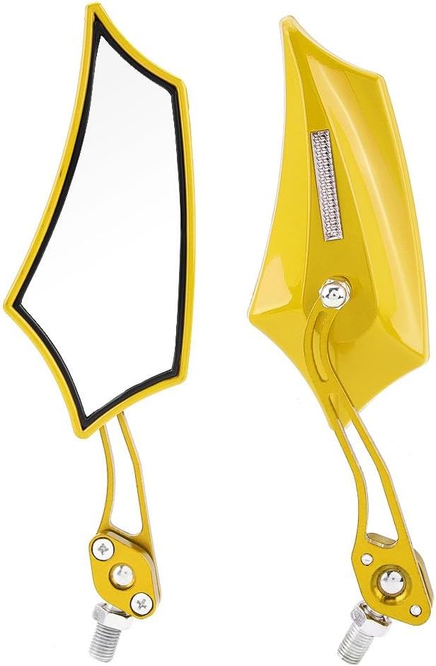 1 Paire de r/&eacute;troviseurs lat/&eacute;raux en Alliage daluminium CNC Scooter Or Alliage daluminium de 10 mm R/&eacute;troviseurs Moto 8 mm