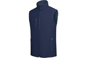 fit space Men's Lightweight Vest Softshell Sleeveless Windproof Jacket with Zipper Pcoket Cycling Travel Hiking Running Golf