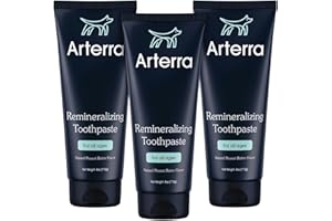 Remineralizing Dog Toothpaste – Vet-Grade, with Nano-Hydroxyapatite, Reverses Early-Stage Decay, Cleans Teeth, Reduces Tartar, Freshens Breath by Arterra Pet Science, Plant-Based, Natural Flavor, 4oz