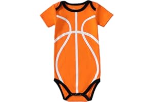 Chichoo Newborn Baby Football Baseball Soccer Sport Themed Jersey Outfit Infant Bodysuit Interlock 195 Gsm 0-24 Months