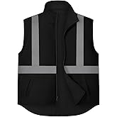 TCCFCCT Reversible Hi Vis Winter Insulated Safety Vest for Men, Warm, Waterproof