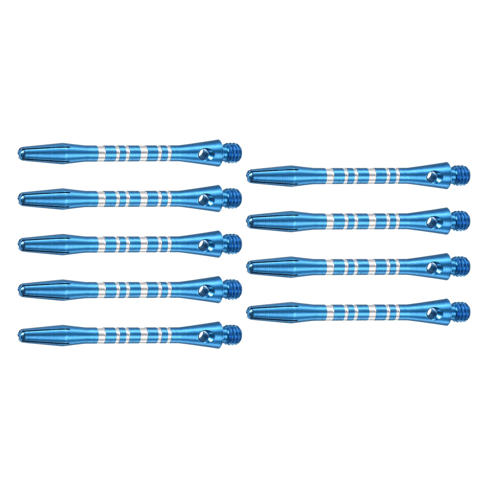 M METERXITY 9 Pack Darts Shafts - Aluminum Darts Stems Medium 2BA Thread, Apply to Darts Games/Darts Sports/Entertainmence (45mm, Silver Tone, Blue)
